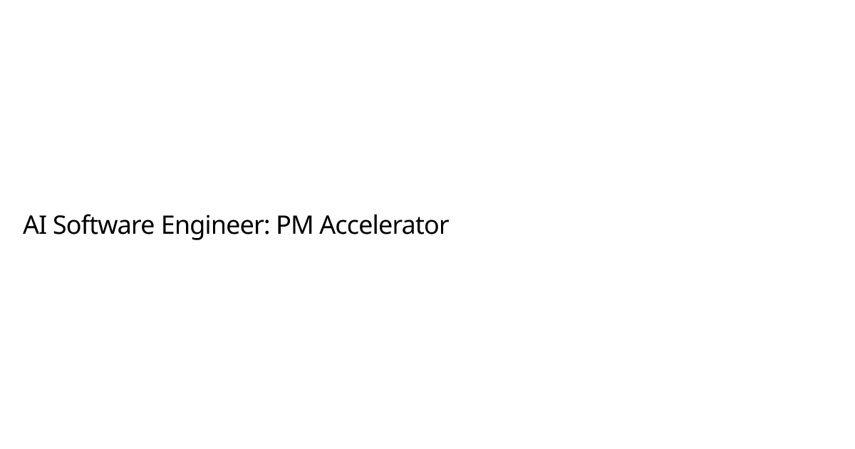 AI Software Engineer: PM Accelerator | Next.js Portfolio Starter