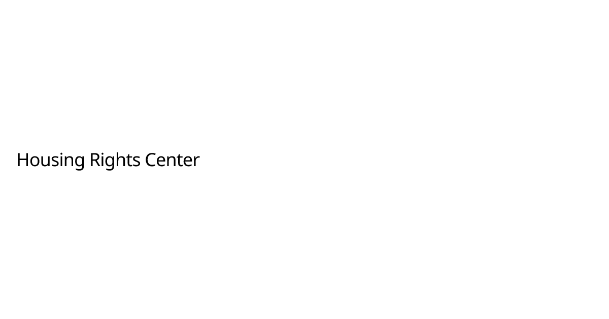Housing Rights Center | Project WHY