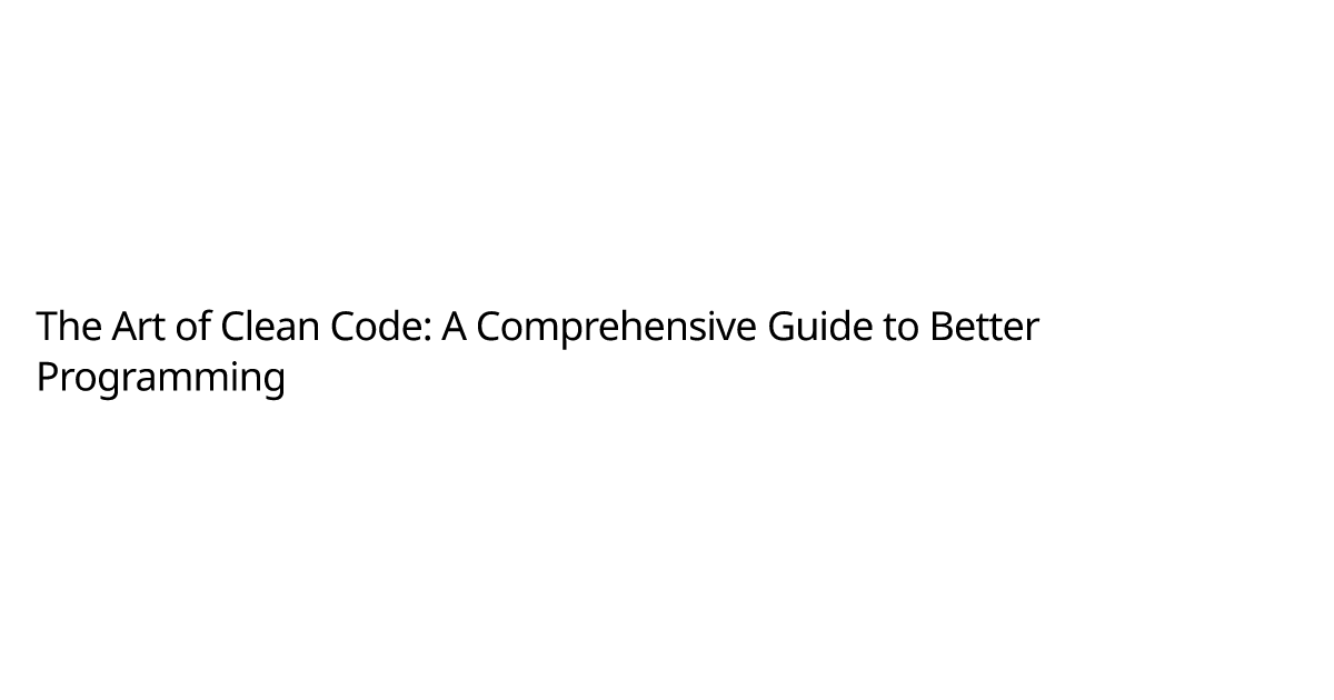 Writing clean, maintainable code is an art that takes years to master. This guide presents a philosophy built on six fundamental principles that, when