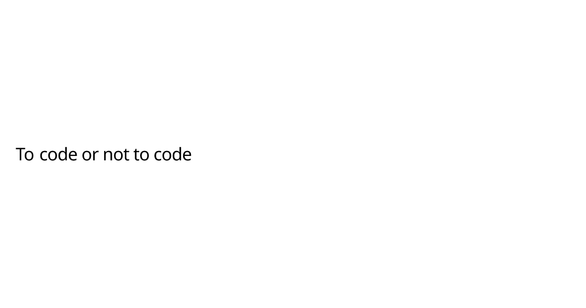 To code or not to code | Next.js Portfolio Starter